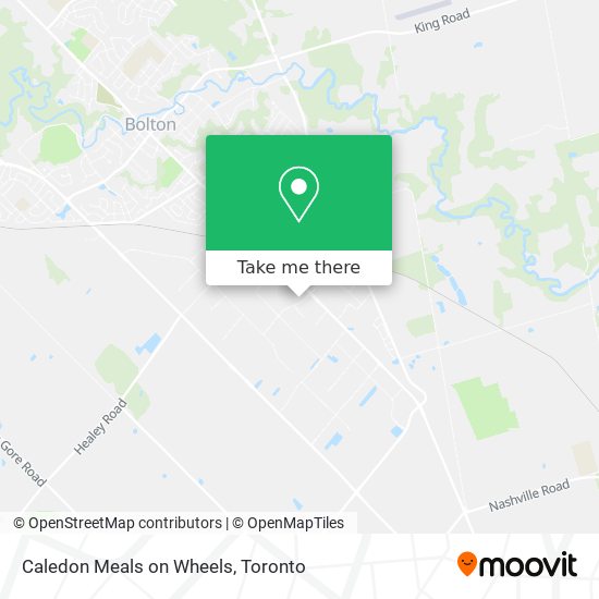 Caledon Meals on Wheels map