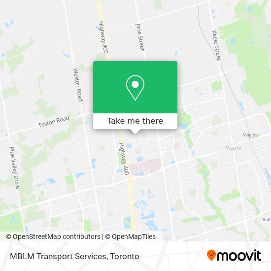 MBLM Transport Services map