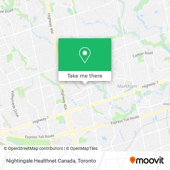 Nightingale Healthnet Canada map