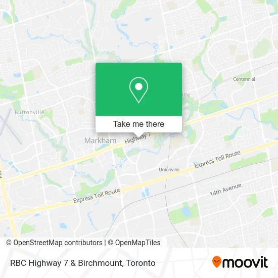RBC Highway 7 & Birchmount map