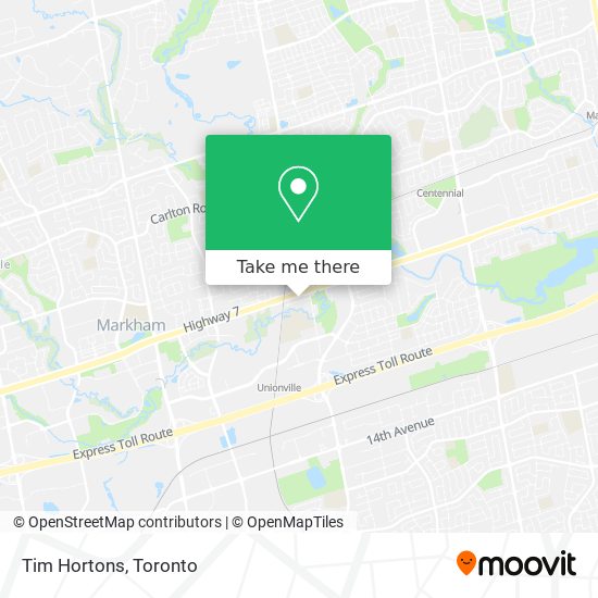 Tim Hortons map