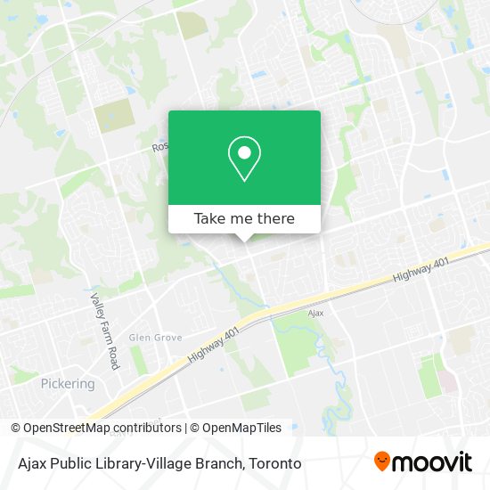 Ajax Public Library-Village Branch plan