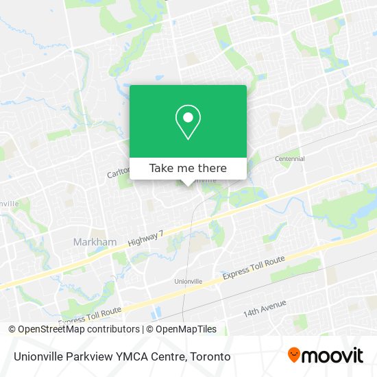 Unionville Parkview YMCA Centre map