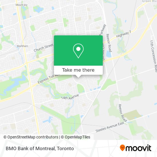 BMO Bank of Montreal map