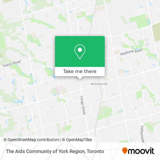 The Aids Community of York Region map