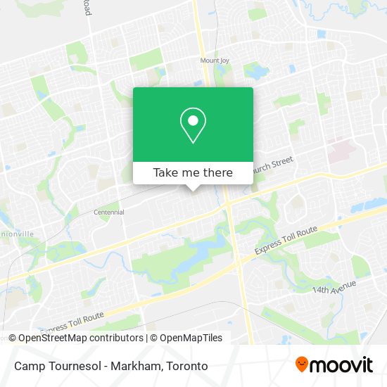 Camp Tournesol - Markham map