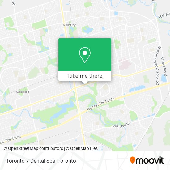 Toronto 7 Dental Spa map