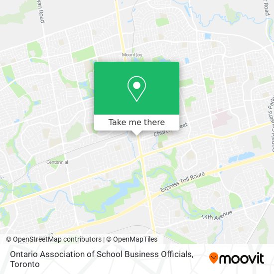 Ontario Association of School Business Officials map