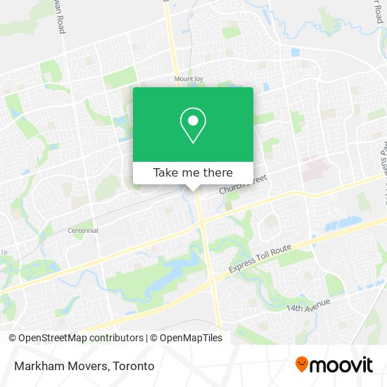 Markham Movers map