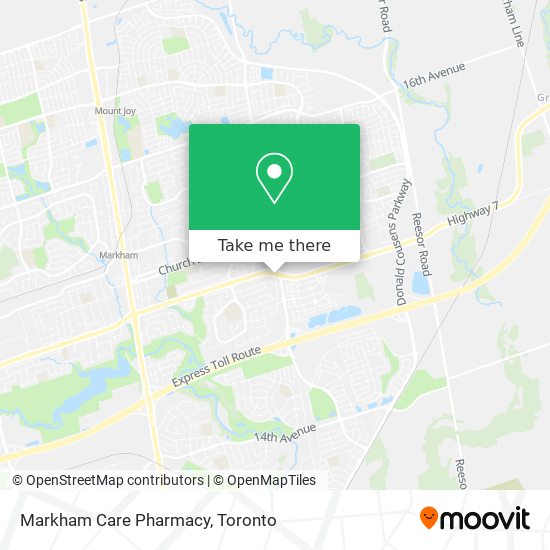 Markham Care Pharmacy map