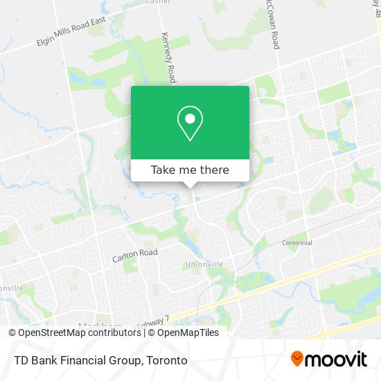 TD Bank Financial Group map