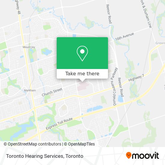 Toronto Hearing Services map