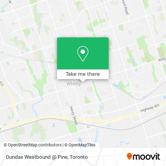 Dundas Westbound @ Pine map