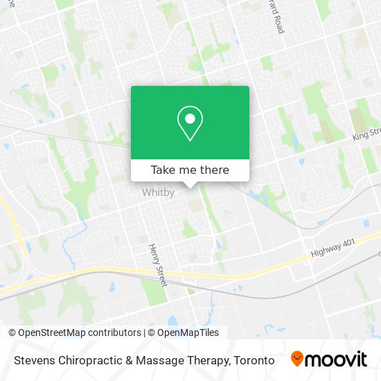 Stevens Chiropractic & Massage Therapy map