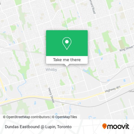 Dundas Eastbound @ Lupin map