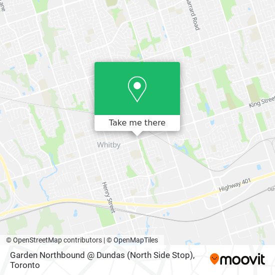 Garden Northbound @ Dundas (North Side Stop) map