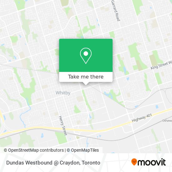 Dundas Westbound @ Craydon map