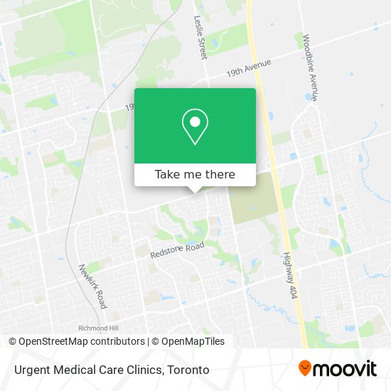 Urgent Medical Care Clinics map