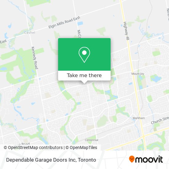 Dependable Garage Doors Inc map