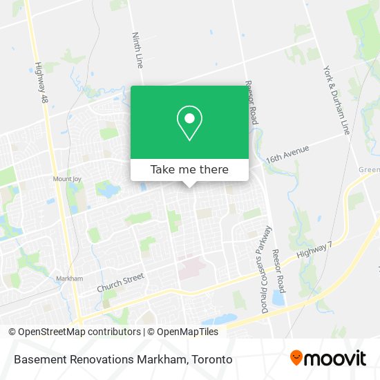 Basement Renovations Markham map