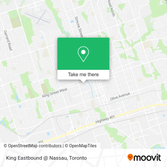 King Eastbound @ Nassau map