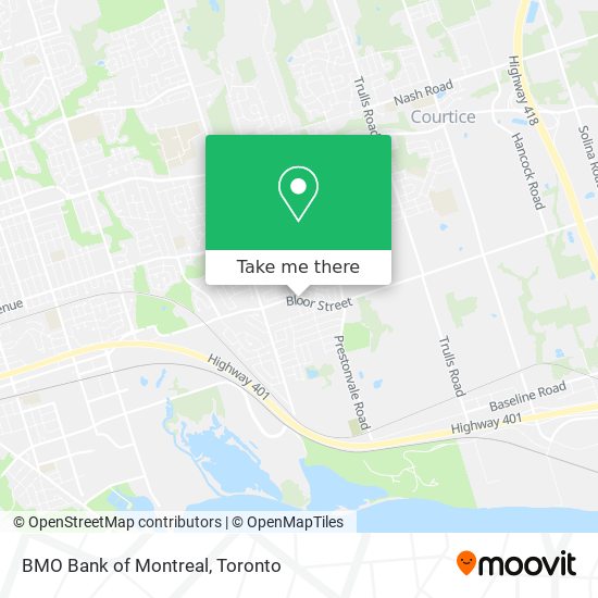 BMO Bank of Montreal map