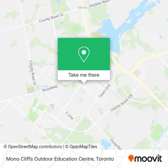 Mono Cliffs Outdoor Education Centre map