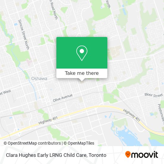 Clara Hughes Early LRNG Child Care map