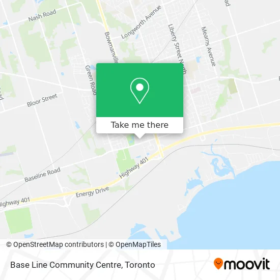 Base Line Community Centre map