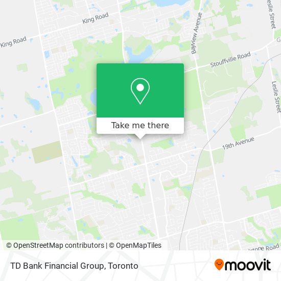 TD Bank Financial Group map