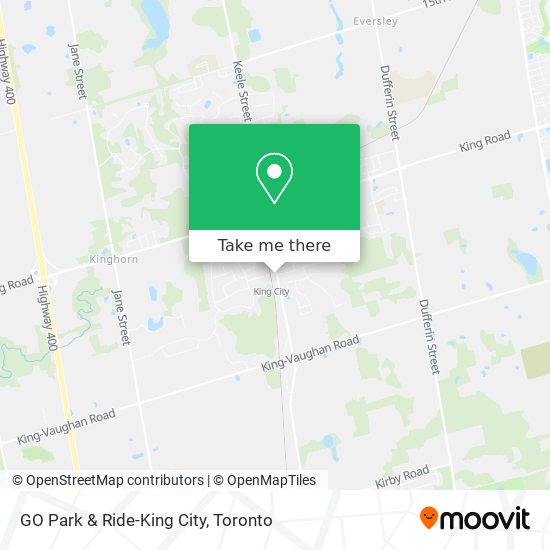 GO Park & Ride-King City map