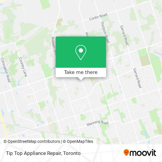 Tip Top Appliance Repair map