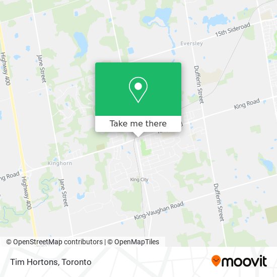 Tim Hortons map