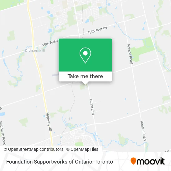 Foundation Supportworks of Ontario map