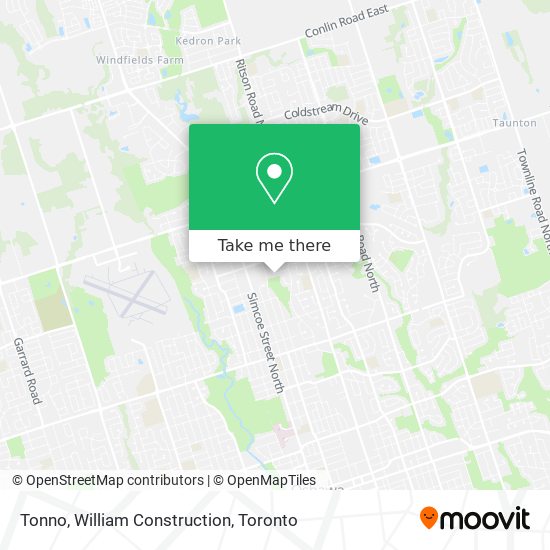 Tonno, William Construction map