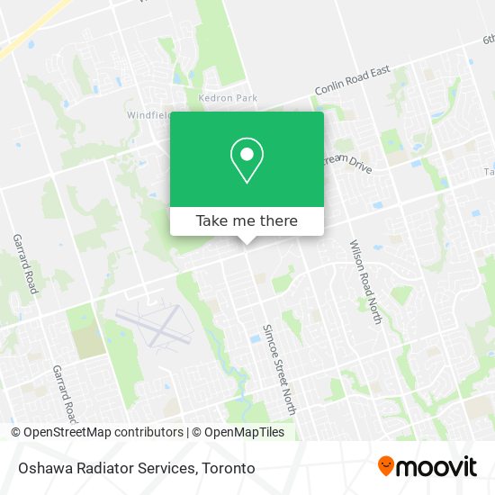 Oshawa Radiator Services map