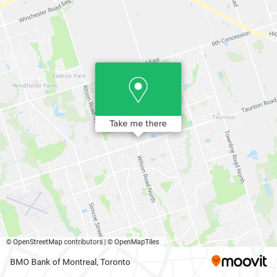 BMO Bank of Montreal map