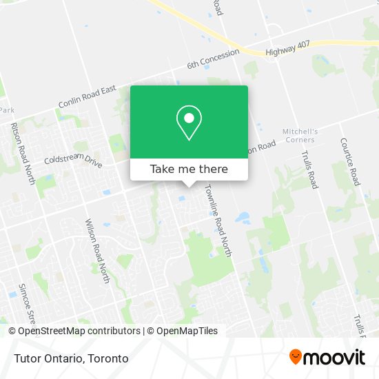 Tutor Ontario map