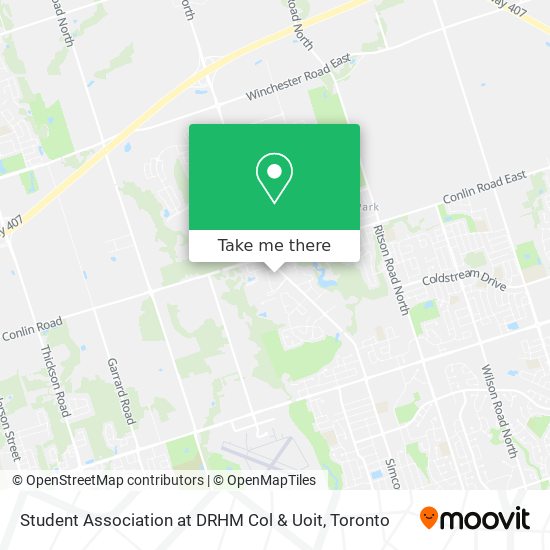 Student Association at DRHM Col & Uoit map