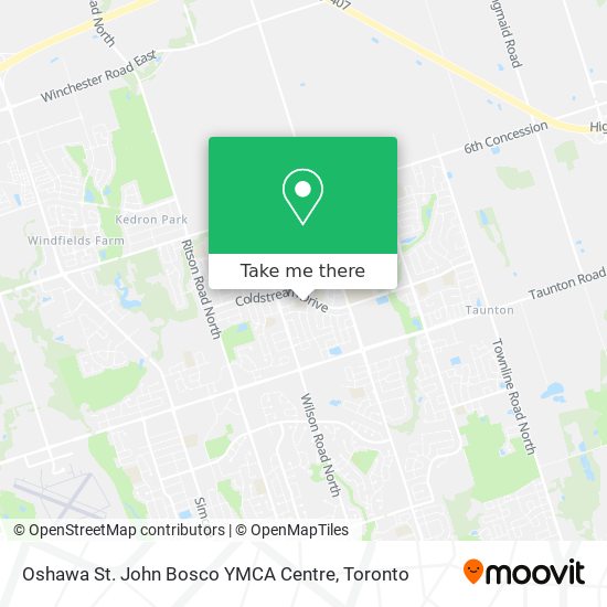 Oshawa St. John Bosco YMCA Centre map