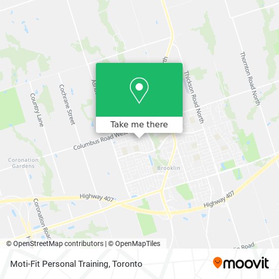 Moti-Fit Personal Training map