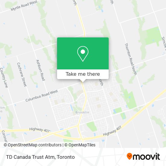 TD Canada Trust Atm map