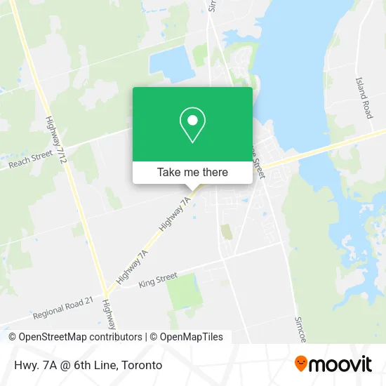 Hwy. 7A @ 6th Line map