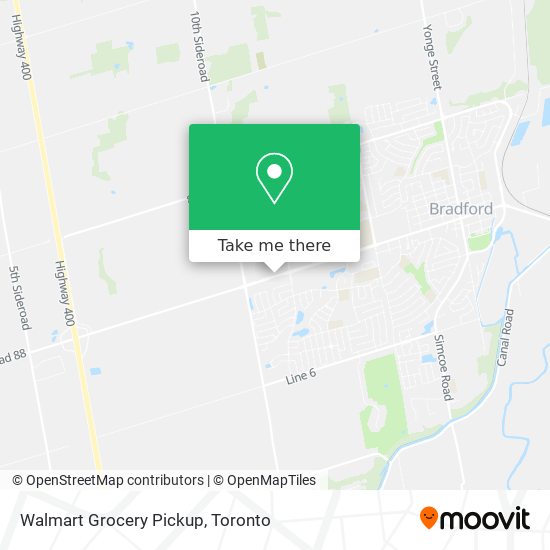 Walmart Grocery Pickup map