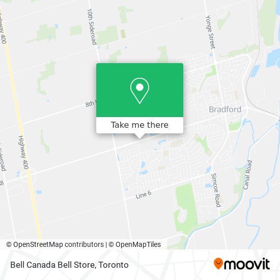 Bell Canada Bell Store map