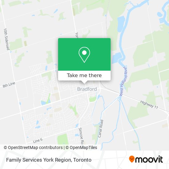 Family Services York Region map