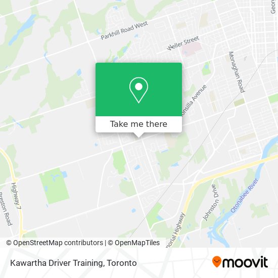 Kawartha Driver Training map
