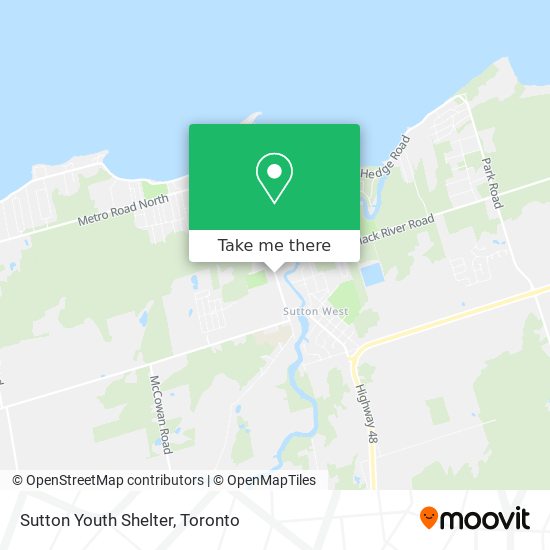 Sutton Youth Shelter map