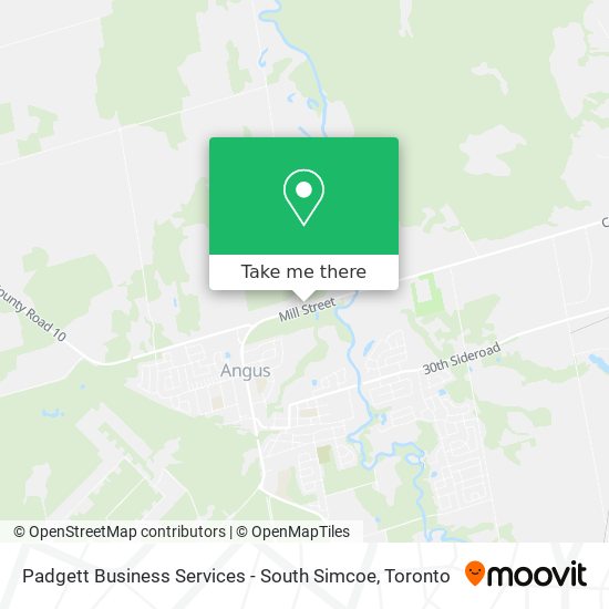 Padgett Business Services - South Simcoe map