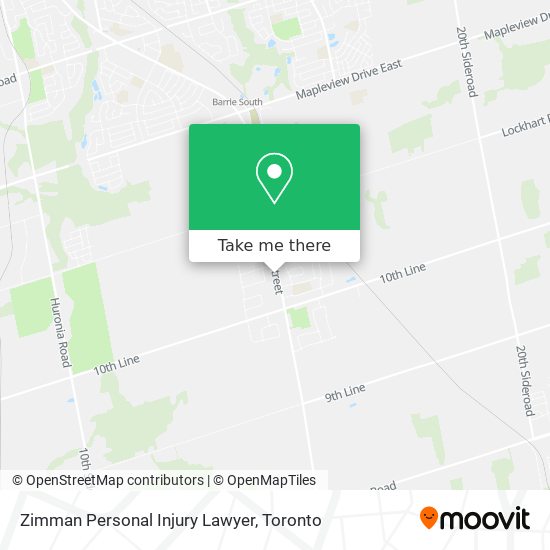 Zimman Personal Injury Lawyer map